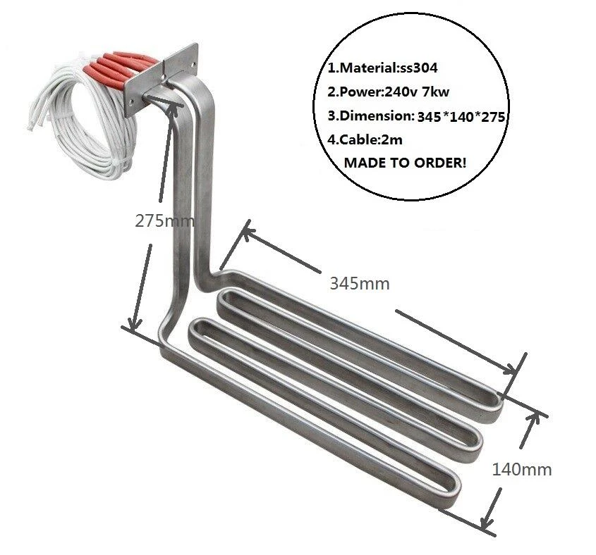 Where should the heating tube be tested before use