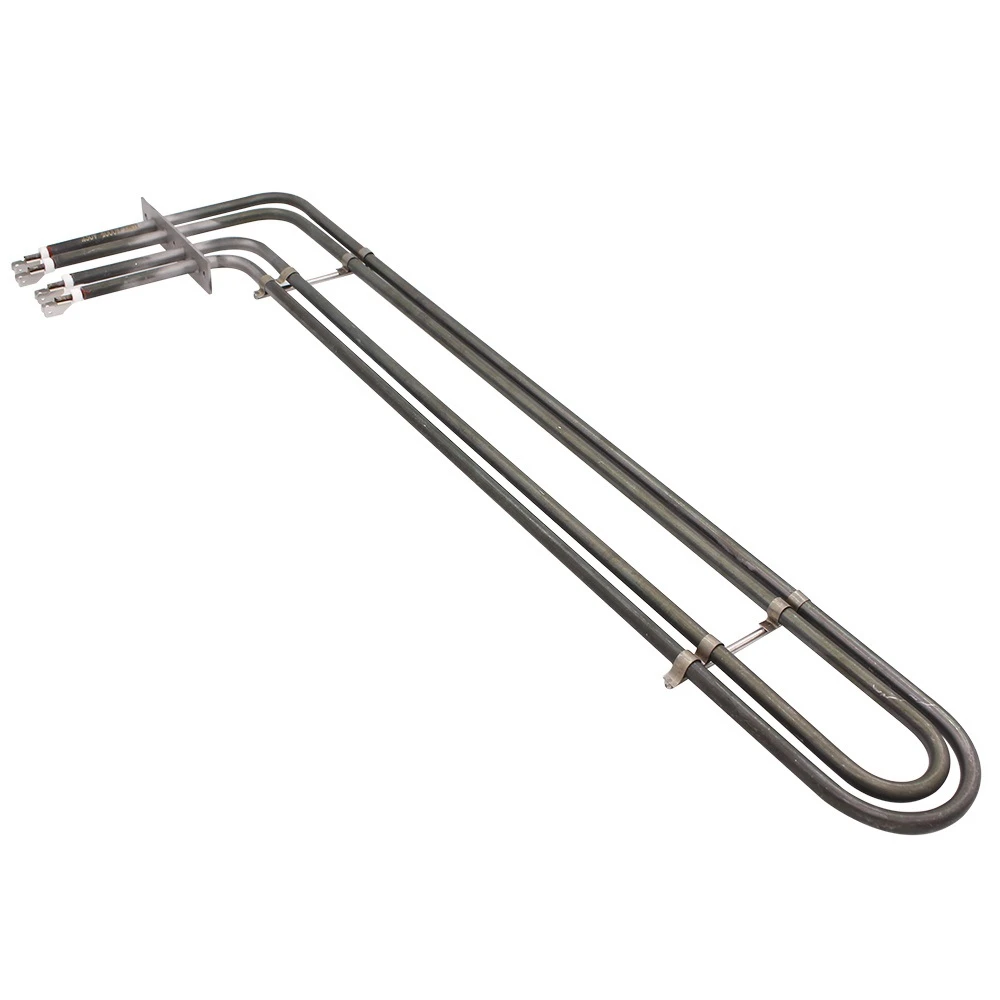 How do halogen elements affect electric heating elements?
