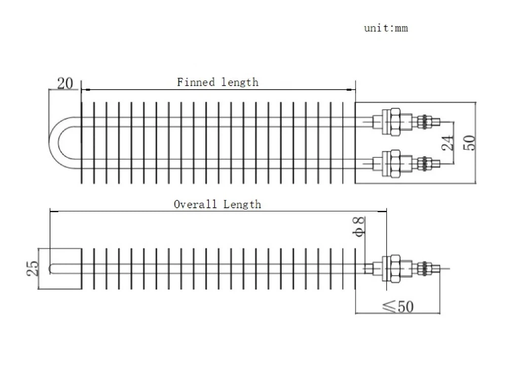 Rectangle Finned heater Rectangle Finned heater