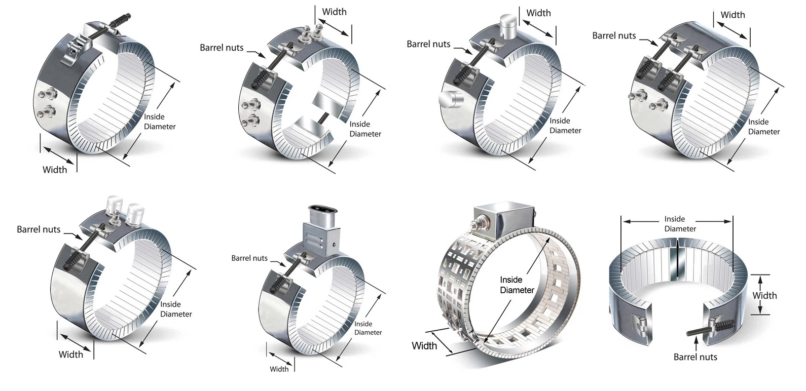 Terminal Types of Ceramic Band Heaters Terminal Types of Ceramic Band Heaters